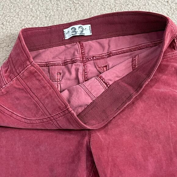 Free People Corduroy Pink Pull On Flare Pants Size 32 (flawed) - Picture 4 of 9